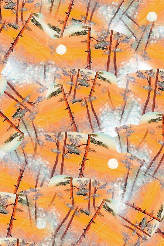 树枝印花华亿平台图片