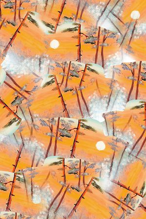 树枝印花华亿平台图片