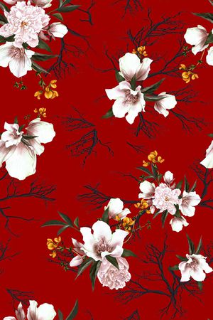 花卉印花华亿平台图片