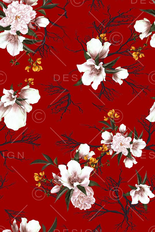 花卉印花华亿平台图片