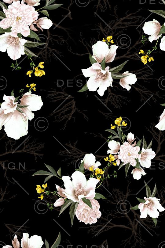 花卉印花华亿平台图片