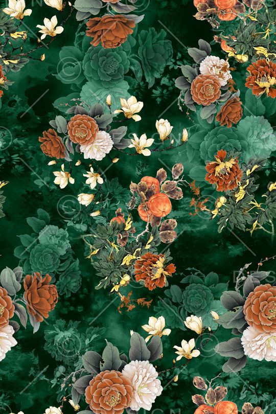 花卉印花华亿平台图片