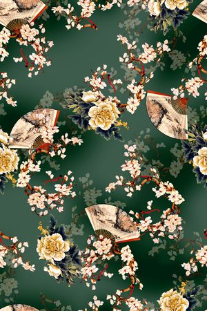 花卉印花华亿平台图片