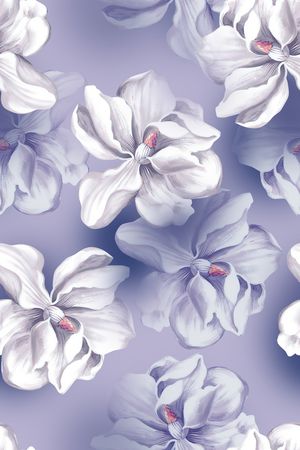 清爽底花卉印花华亿平台图片