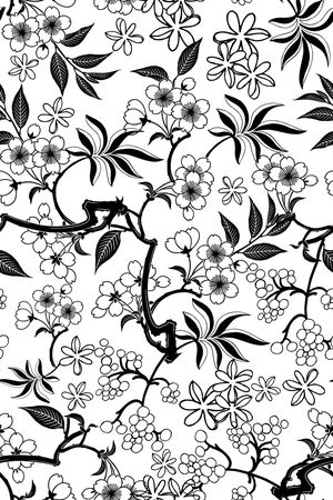 线条花卉印花华亿平台图片