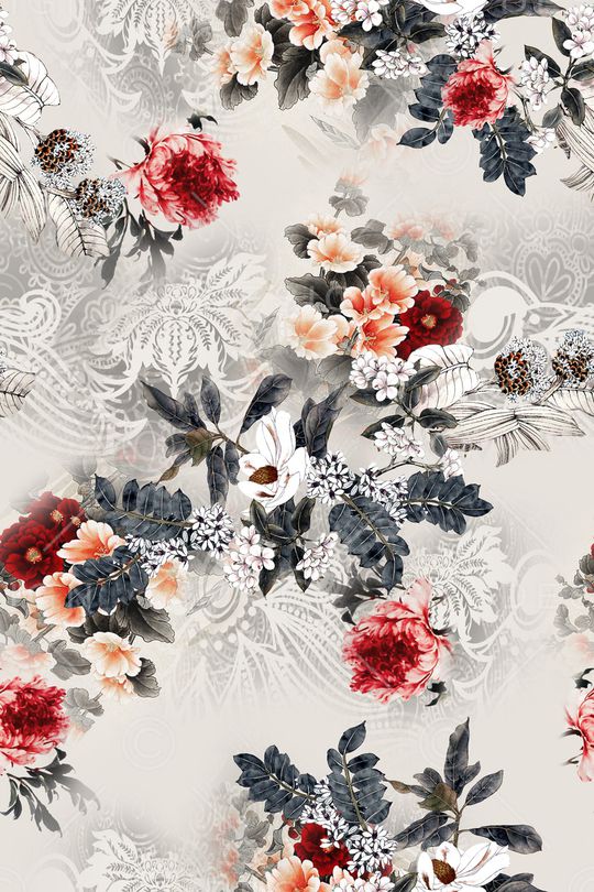 花卉印花华亿平台图片