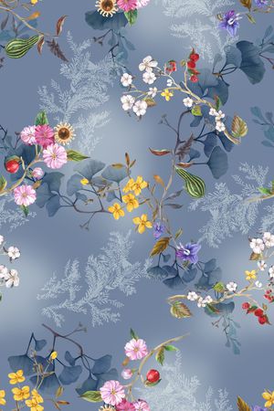 花卉印花华亿平台图片