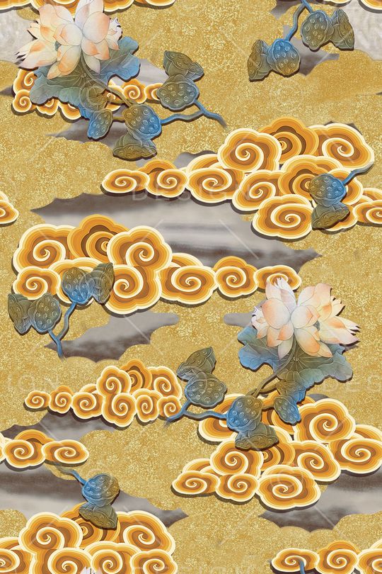 中国风印花华亿平台图片