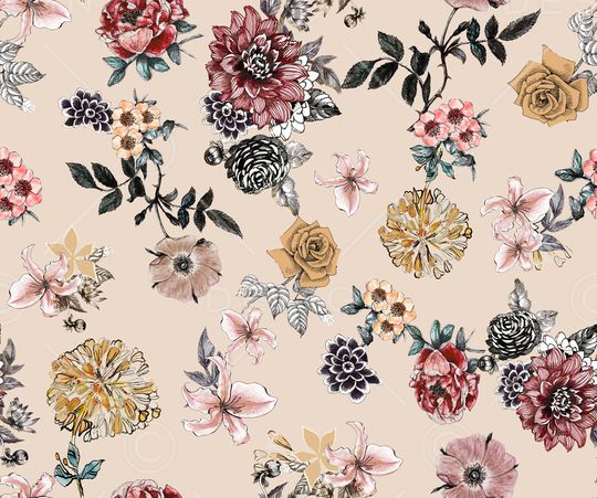 花卉印花华亿平台图片