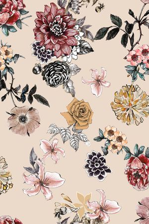 花卉印花华亿平台图片