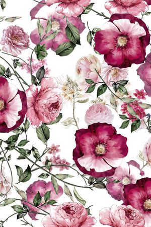 民族花卉印花华亿平台图片