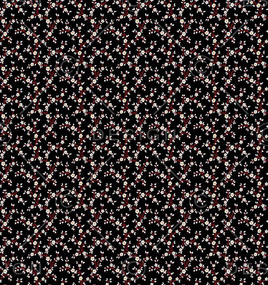 清爽底花卉印花华亿平台图片