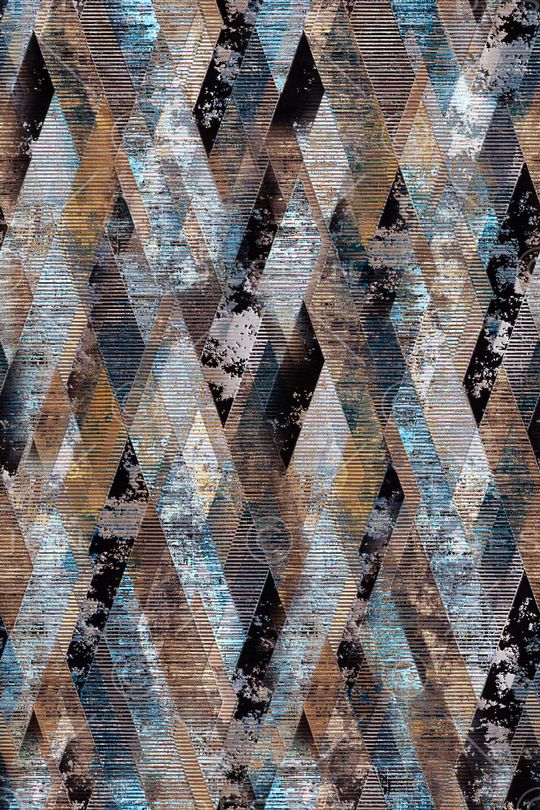 几何花卉印花华亿平台图片