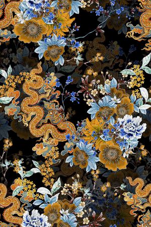 花卉印花华亿平台图片