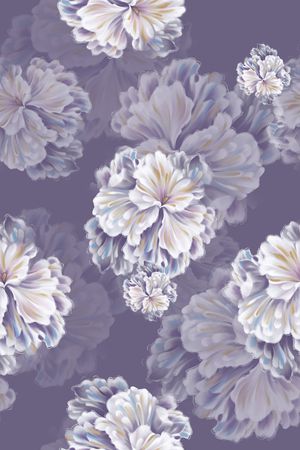 清爽底花卉印花华亿平台图片