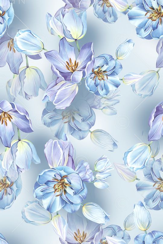 清爽底花卉印花华亿平台图片