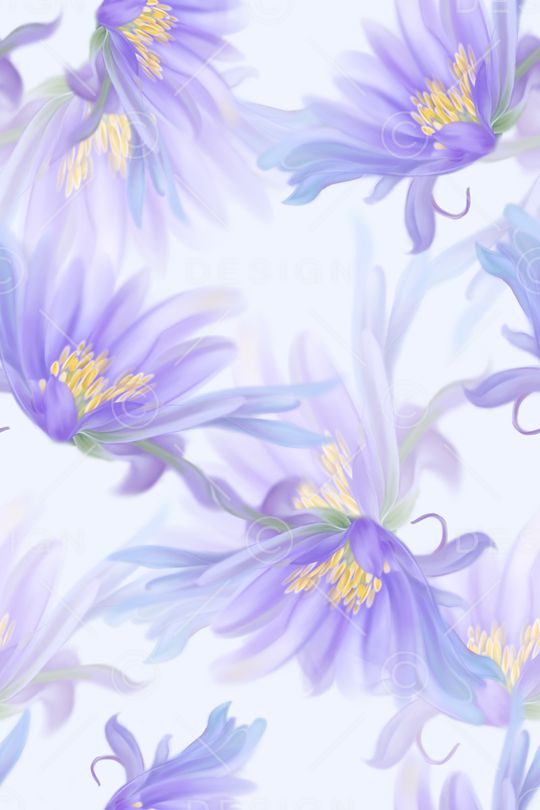 清爽底花卉印花华亿平台图片