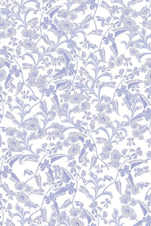 青花瓷印花华亿平台图片