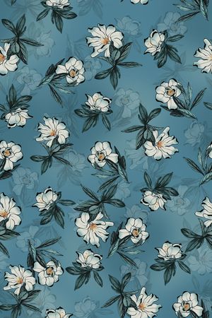 手绘花卉印花华亿平台图片