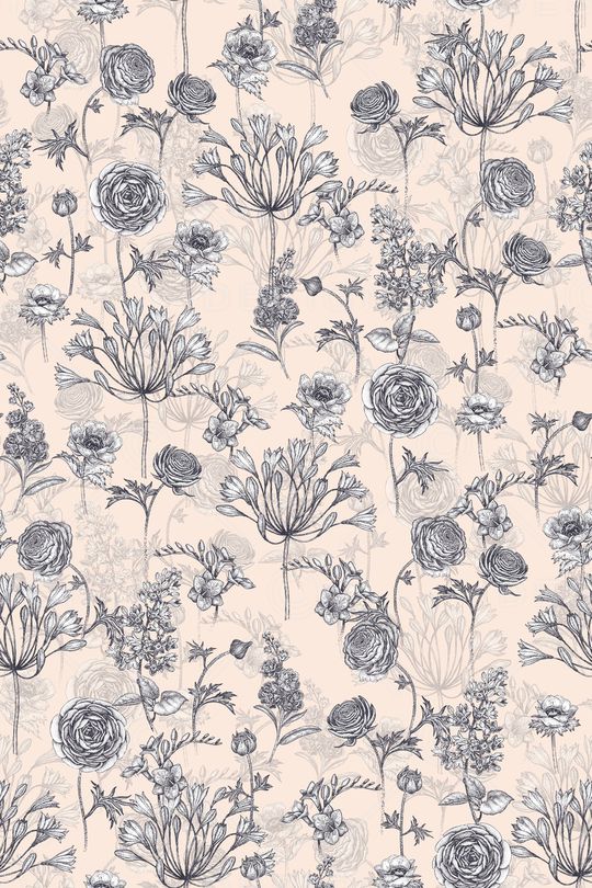 清爽底花卉印花华亿平台图片