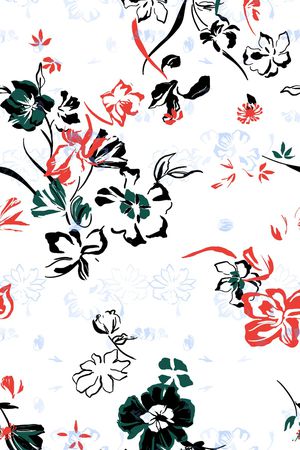 几何花卉印花华亿平台图片