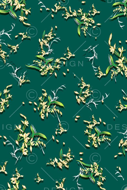 绿色印花华亿平台图片