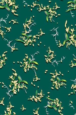 绿色印花华亿平台图片