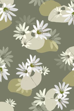 绿色印花华亿平台图片