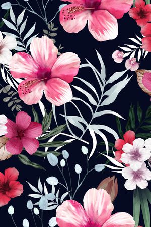 民族花卉印花华亿平台图片