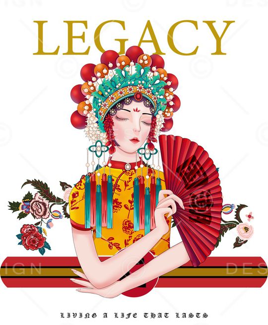 胸前独幅印花华亿平台图片