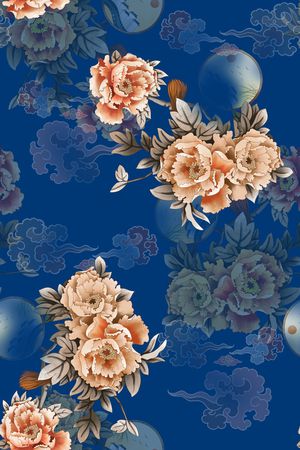 中国风印花华亿平台图片