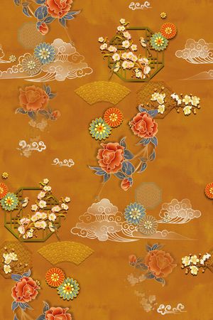 中国风印花华亿平台图片