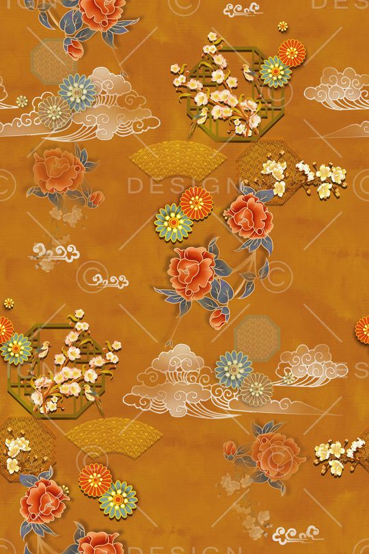 中国风印花华亿平台图片