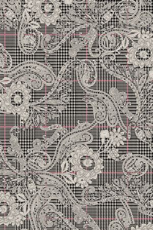 格子印花华亿平台图片