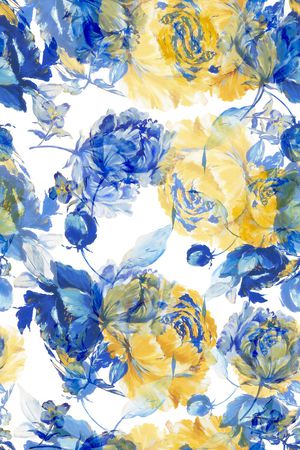 抽象花卉印花华亿平台图片