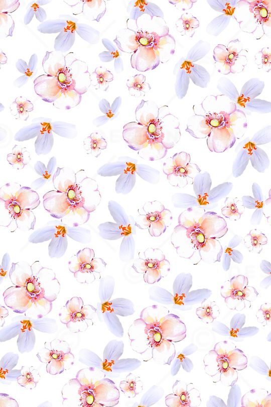 清爽底花卉印花华亿平台图片