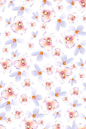 清爽底花卉印花华亿平台图片