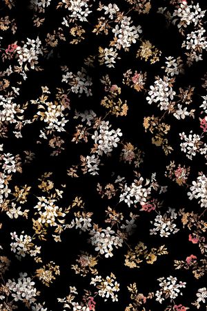 清爽底花卉印花华亿平台图片