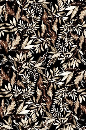 清爽底花卉印花华亿平台图片