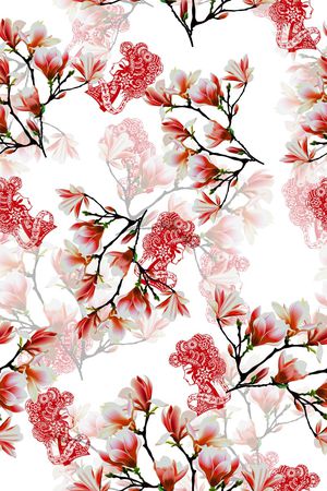 绿植树叶印花华亿平台图片