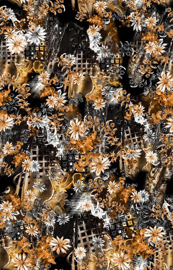 连衣裙印花华亿平台图片