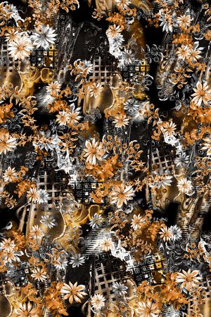 连衣裙印花华亿平台图片