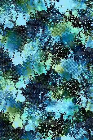 抽象男装印花华亿平台图片