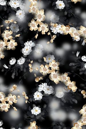 连衣裙印花华亿平台图片