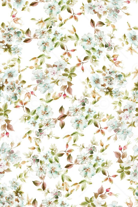 清爽底花卉印花华亿平台图片