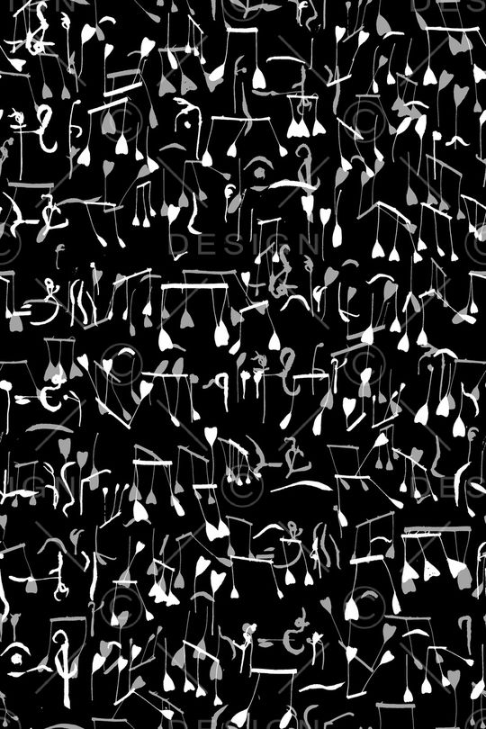 黑白华亿平台印花华亿平台图片