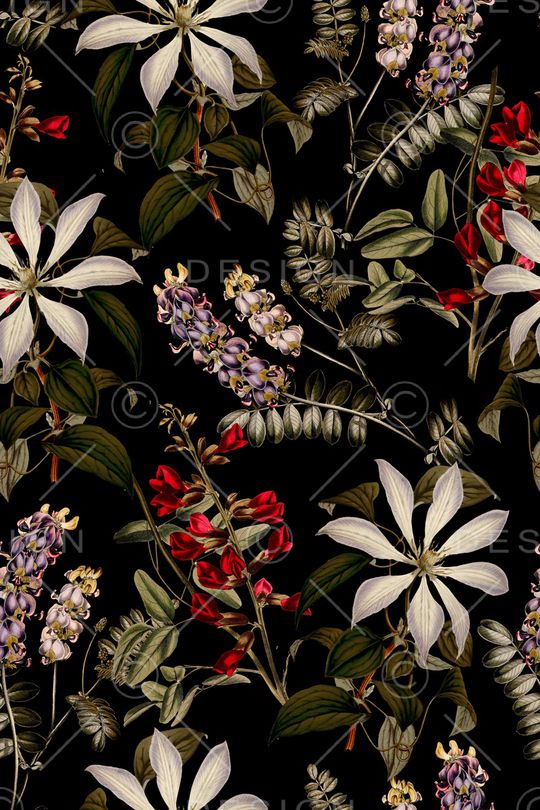 民族花卉印花华亿平台图片