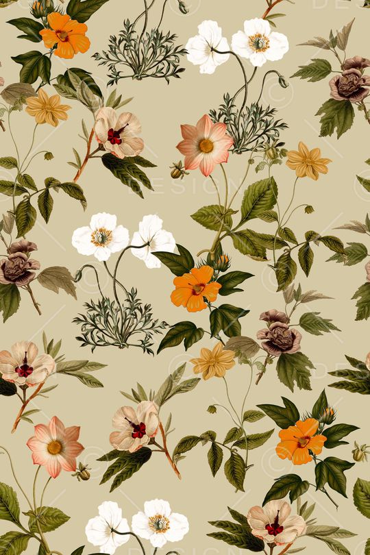 民族花卉印花华亿平台图片