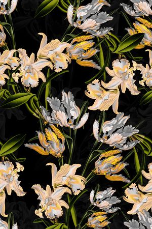 花卉印花华亿平台图片