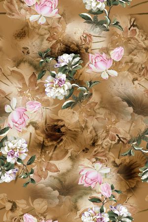 花卉印花华亿平台图片